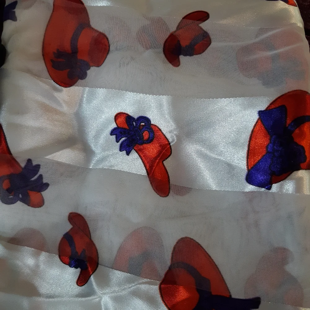 Bundle Of 3 Red Hat society Sheer Scarves Head Covers Fancy Ladies